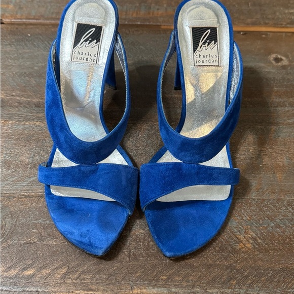 Charles Jourdan Shoes - Charles Jourdan Vibrant Blue Suede Heels